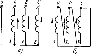 Схемы соединения обмоток трансформатора